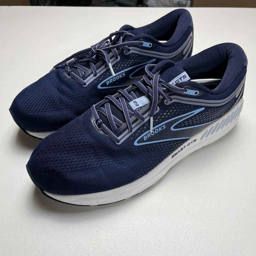 Brooks Beast GTS 23 2E Wide Running Shoes Mens Size 14 Peacoat White 1104012E495